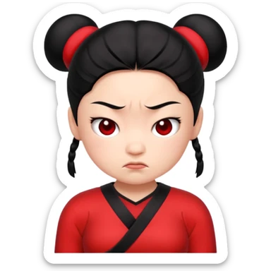 Pucca enojada sticker