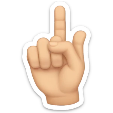 Thumb touches middl finger to make a click sound sticker