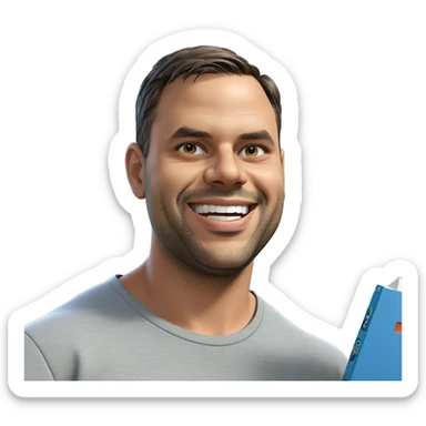 smiling boy with book outdoors sticker