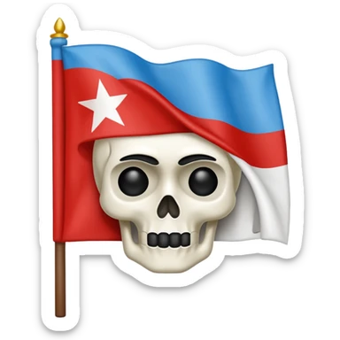 Je veux créer un emoji à partir du crâne du drapeau de makhno sticker