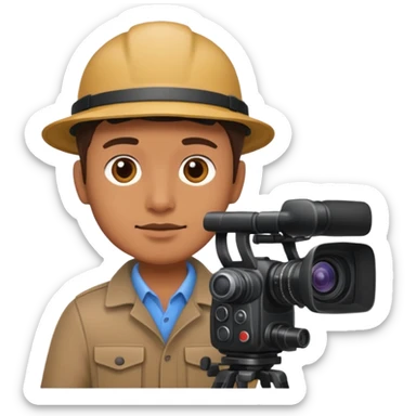 filming camera man  sticker