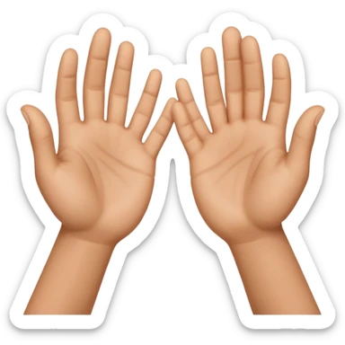 hands held up sticker