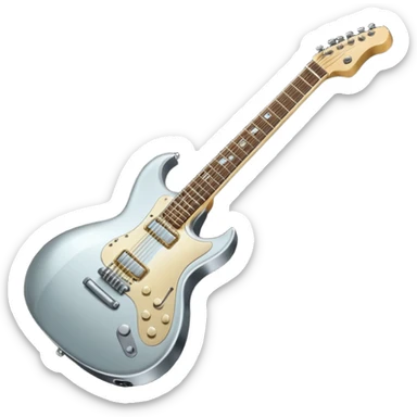 cinematic-realistic-guitar,-polished-metal-soft-hands-carefully-positioned-over-the-keys,-glowing-with-an-elegant-and-airy-charm. sticker