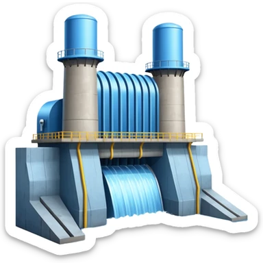 hydroelectric power station sticker