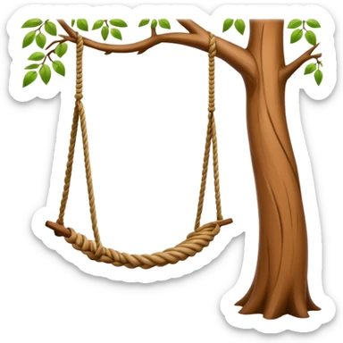 rope swing tied between two sturdy trees sticker