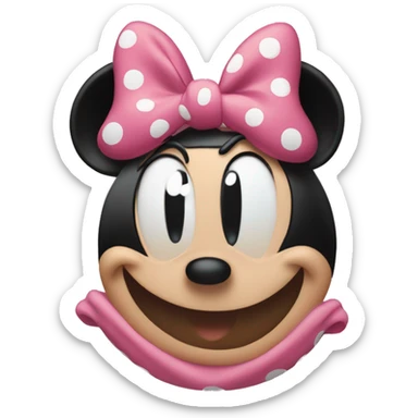 Minnie Mouse with peace sign  sticker