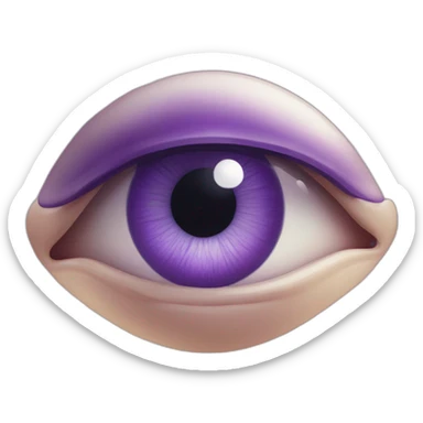 majestic godly violet iris eyeball serious intense symmetrical knowledgable sticker