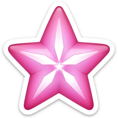 Pink star sticker