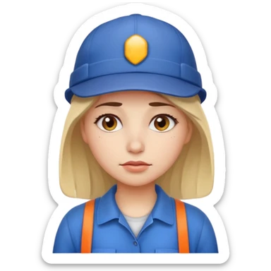 Female tech developer going back to work after christmas holidays, looking tired and wearing a cap sticker