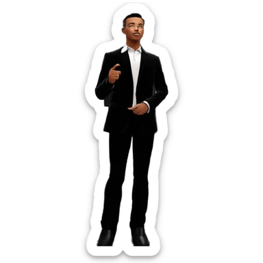 reflective style in black sticker