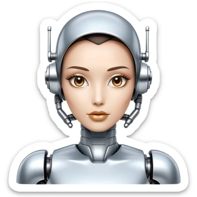 Sorayama sexy robot chrome face glossy full sfw sticker