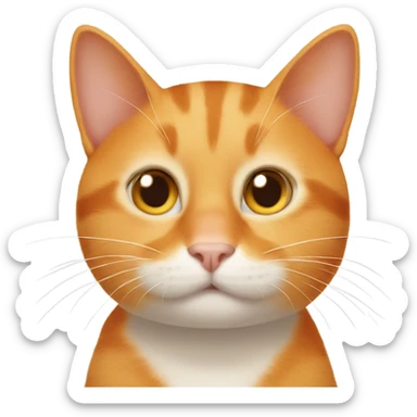 Orange cat on hamster whee sticker