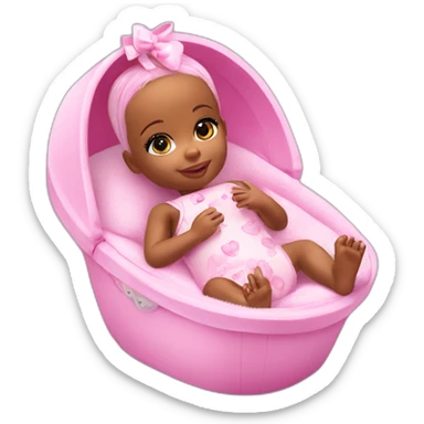 Newborn barbie photo session sticker
