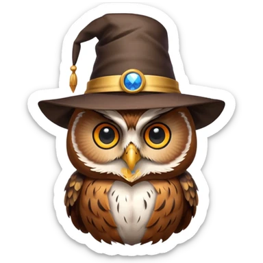 Owl with magician’s hat
 sticker