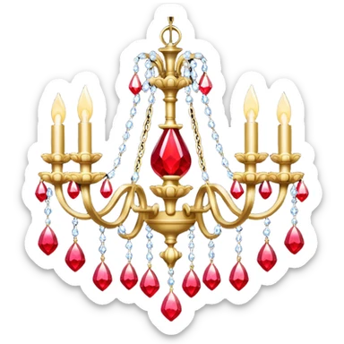 chandelier red sticker