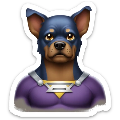 dogman a super hero sticker