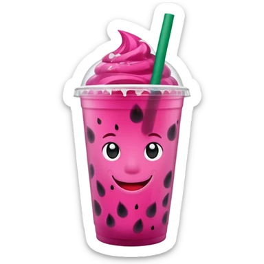Starbucks dark pink dragonfruit refresher sticker