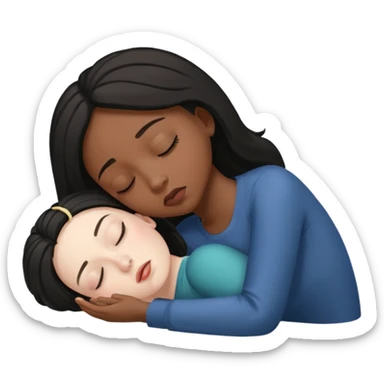 Fainting black girl sticker