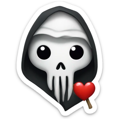 Reaper holding heart  sticker