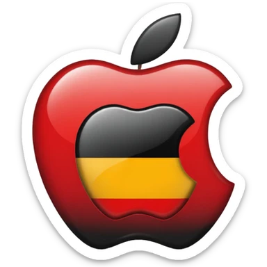 German empire flag in apple style sticker