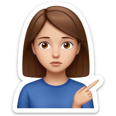 Girl, Questioning face, thinking sticker