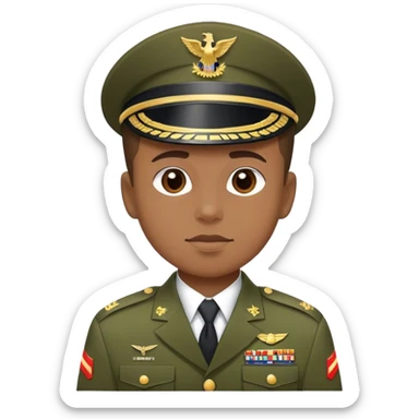 military boy in uniform sticker