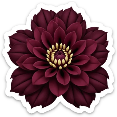 black dahlia flower sticker
