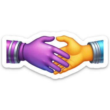galactic handshake sticker