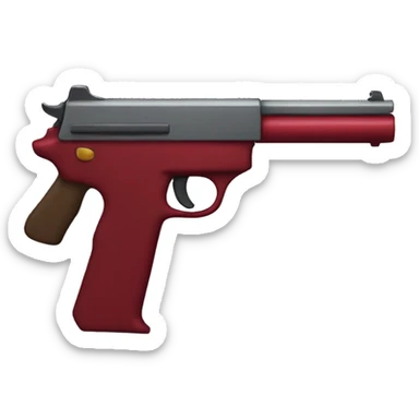 Burgunda red gun  sticker