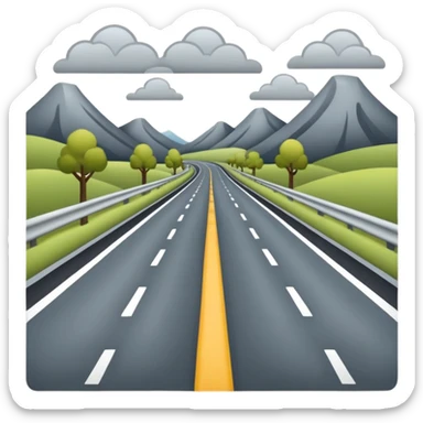 CARRETERA sin cuadro pero con paisajes de lado 

 sticker