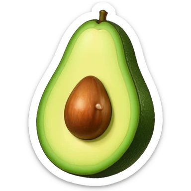 Aguacate con labios mordidos  sticker