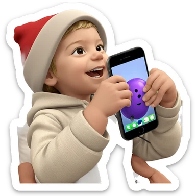 girl with hat and phone sticker