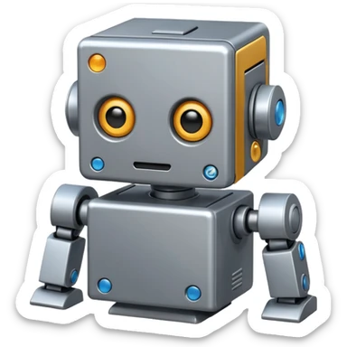 boxy robot sticker