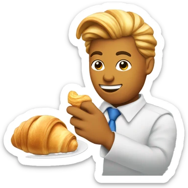croissant eating croissant sticker