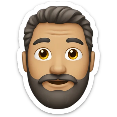 Hombre con barba buchon sticker