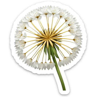 Dandelion flower emoji in white colour looks aesthetic edit better different styles types  sticker