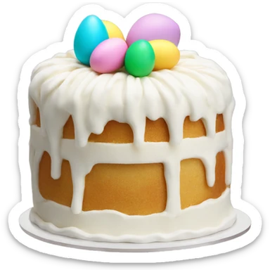 Easter white cake sticker