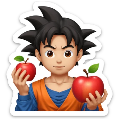 combine a fruit and goku sticker