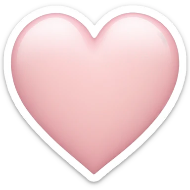 Pale pink heart sticker