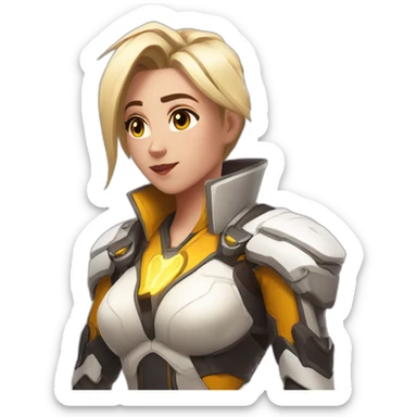 Mercy overwatch doing resurection sticker