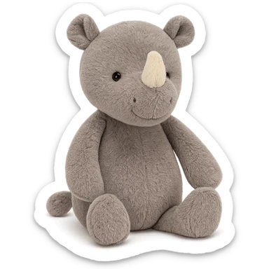 baby rhino jellycat stuffed plush sticker