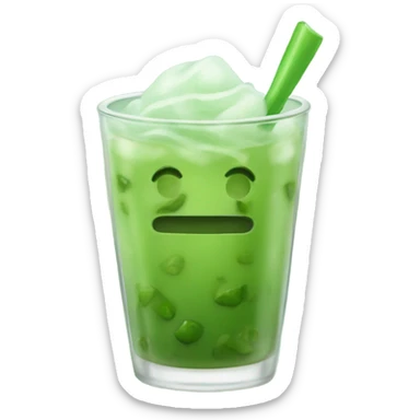 Iced matcha tea sticker