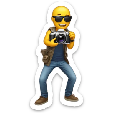 Persona sacando foto con camara sticker