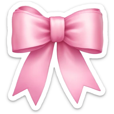 light pink ribbon bow sticker