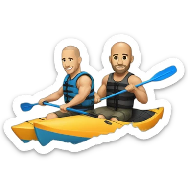 Vin Diesel and Paul Walker in a kayak sticker