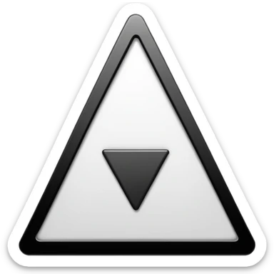 2D triangle with squares stacking up inside to demonstrate a bureaucratic system (all black and white) sticker