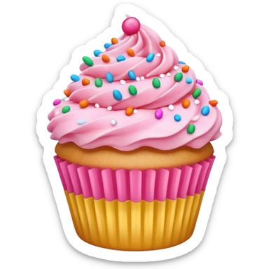white cupcake sticker