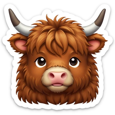 Baby highland cow sticker