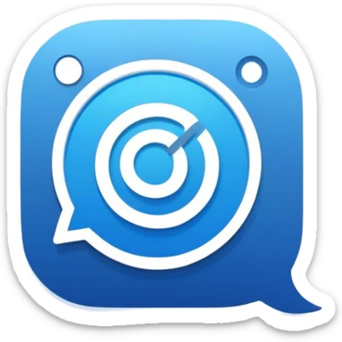 Instagram message bubble with AI assistant icon, social media DM helper sticker