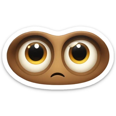 an emoji with huge wide eyes, gigantic eyes, staring intensely sticker
